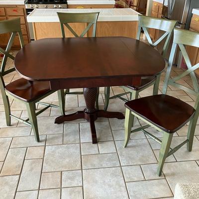 Drop-Leaf Table And 4 Chairs