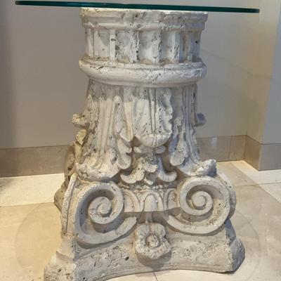 Pedestal with Glass Top