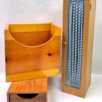 1930’s “Weiss” Oak Filer Drawer & Wooden Decor