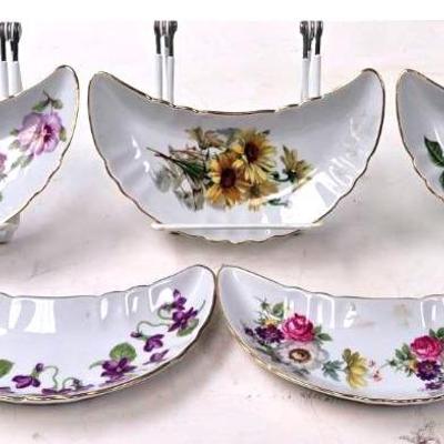 "Old Nuremberg" & "Mittertrich" Crescent Bone Dishes