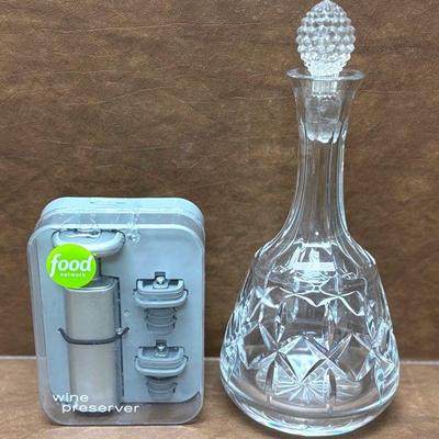 “Food Network” Wine Preserver and Crystal Wine Decanter 