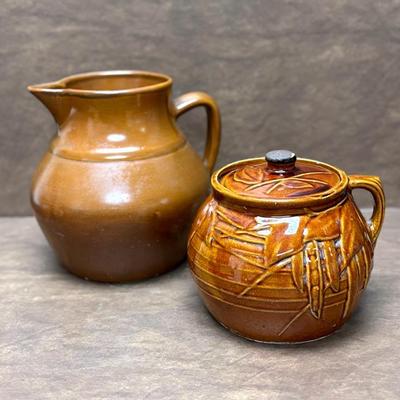 “McCoy Pottery” Bean Pot & “UHL Pottery Co.” Pitcher