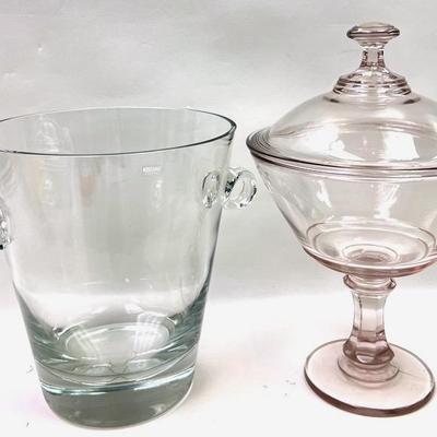 “Krosno” Crystal Ice Bucket & Candy Dish