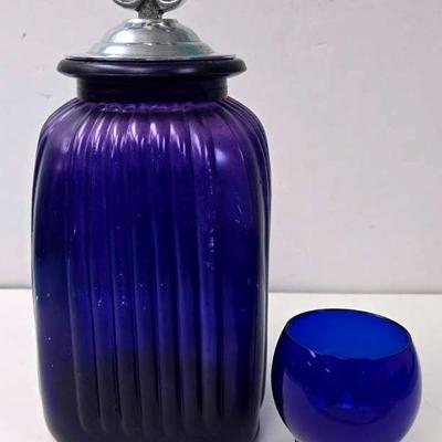 Cobalt Blue Tumbler and Canister