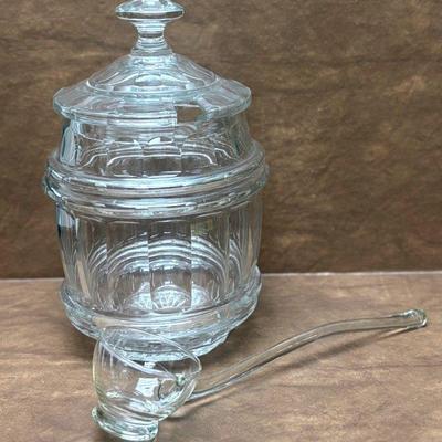 Vintage Clear Glass Punch Bowl 