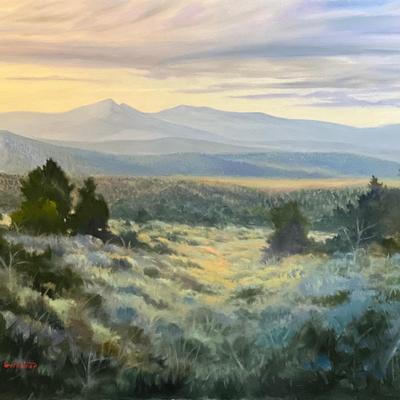 First Light in the San Juan Mountains, 24" x 30" Oil Painting on  Canvas, Reserve Price $1450