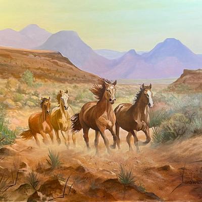 Wild and Free 30" x 40" Oil Painting on Canvas - Reserve Price $2400