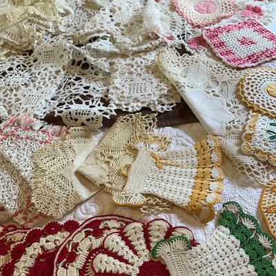 Dozens Of Hand-Crocheted Pieces 
