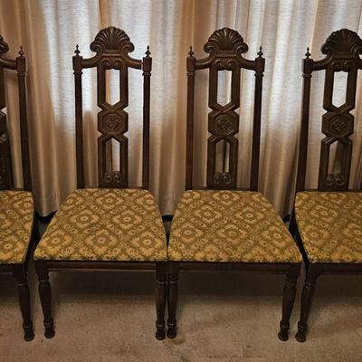 Tall Back Dining Room Chairs ( 6 Total )