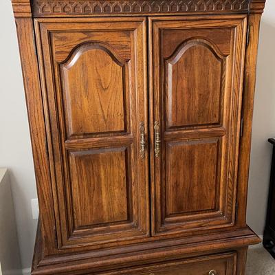 American Drew Solid Oak Armoire