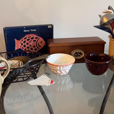 Assortment of Rustic Kitchen Decor: Pfaltgraff & More