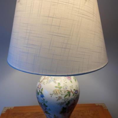Floral Ceramic Asian Inspired Lamp
