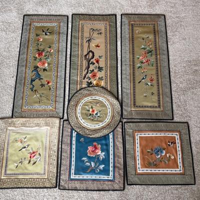 Assortment of Chinese Silk Embroideries