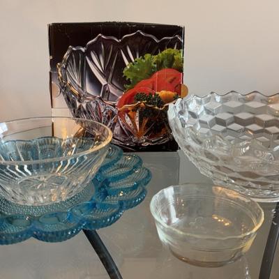 Assortment of Glass & Crystal Serving Bowls & More