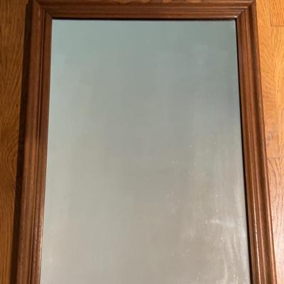 Vintage Wooden Framed Mirror 