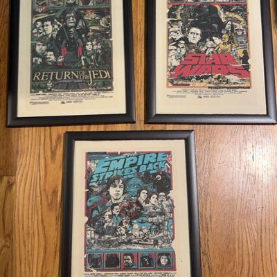 Framed Star Wars Themed Prints