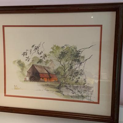 Country Scene Watercolor 