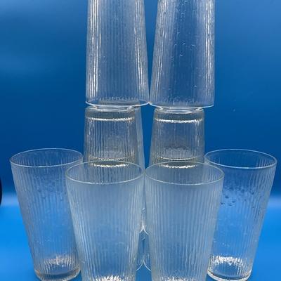 BA628 Jeannette Glass Finlandia Tree Bark - Set Of 14