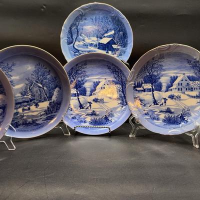 BA367 The Homestead in Winter Collectible Plates 