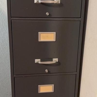 BA392 Dark Grey Metal File Cabinet 
