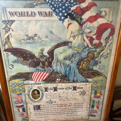 WWI Certificate For A Soldier Joining The Military  Dated June 28, 1918