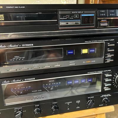 Fisher CA-880 Amplifier - Fisher FM-660 Synthesizer Tuner - Fisher AD-857 CD Player
