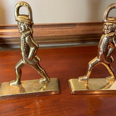 Virginia Metalcrafters Colonial Williamsburg Brass Hessian Soldiers Door Stops 
