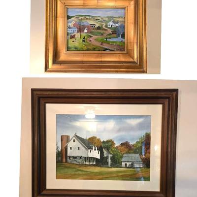 Watercolor Painting by Cindy Downs & Folk Art Print