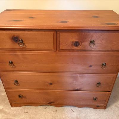 Vintage Pine Five Drawer Chest 