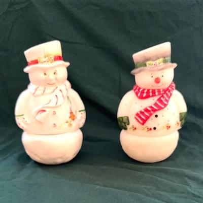 Fenton Snowman Fairy Lights Lot #2