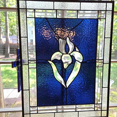 Stained Glass Window Art & Ornate Cross