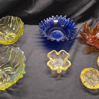 Vintage Art Glass Dishes, Blenko, Cambridge +