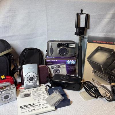 Canon, Nikon Cameras, Slide Viewer, & Accessories 
