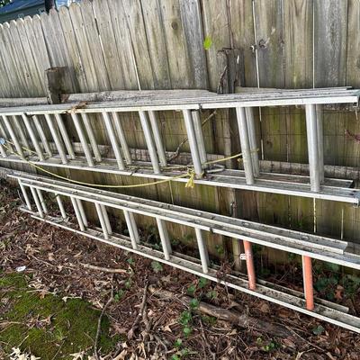 2 20ft Aluminum Extension Ladders 