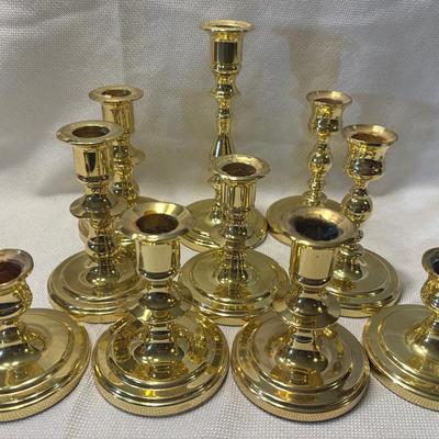 Collection Of Baldwin Brass Candlesticks