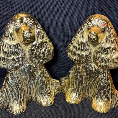 Pair Of Cocker Spaniel Doorstop 18-7 VA METALCRAFTERS 1949 