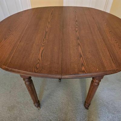 Antique Wood Drop Sides Dining Table