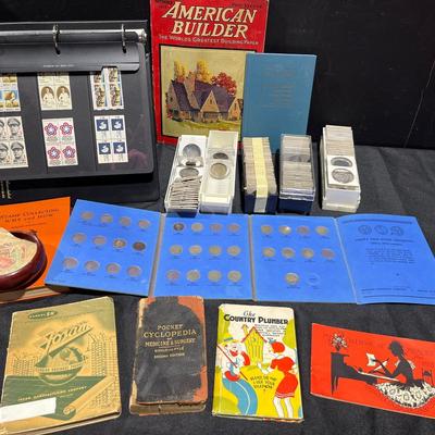Vintage Coin And Stamp Collections Mystery Lot