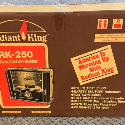 New In Box Raident King RK-250 Kerosene Heater