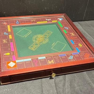 Franklin Mint Monopoly Collectors Edition With Hardwood Cabinet