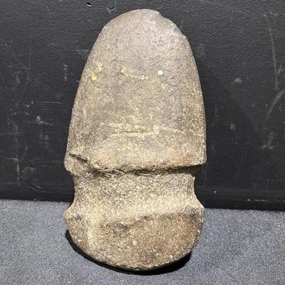 Prehistoric Grooved Stone Ax Head Used By Native American Cultures