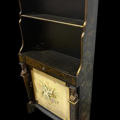 Handpainted Crackel Finish Bookcase Storage