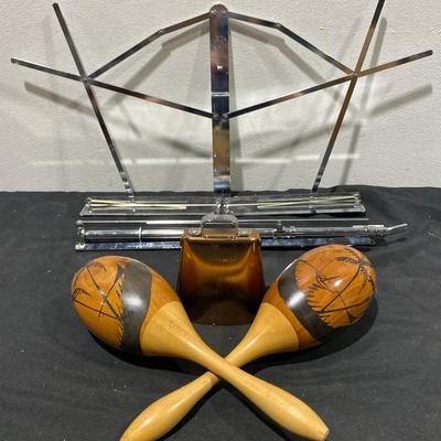 Maracas, Cowbell, & Music Stand 