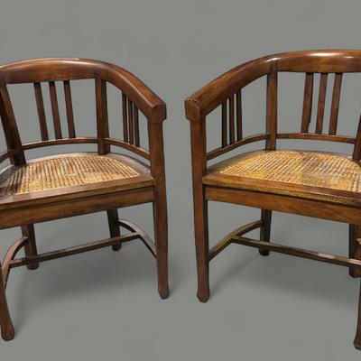 Vintage Barrel Accent Chairs 