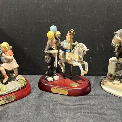 Flambro 1998 EKJ Collectors Society Clown Figurines