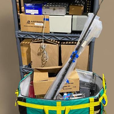 Massive Mystery Lot Of CB Radio Equipment& More! (Shelf And Bag Are Not Included)r