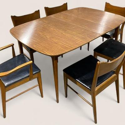 Vintage MCM Dining Table & 6 Chairs 