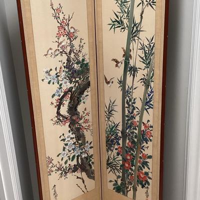 South Korean Silk Room Screen