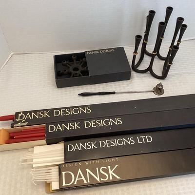 Vintage Black Iron Dansk Candle Holders