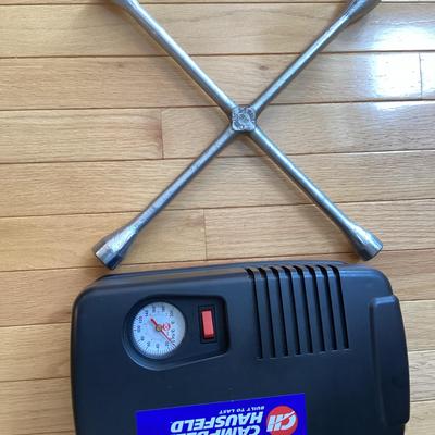 Car Tire Compressor & Lug Wrench